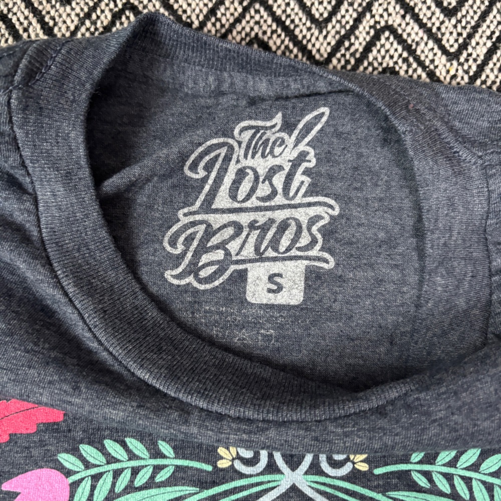 Lost Bros Disney Frozen 2 Inspired Gray Graphic Tee with Colorful Design - Picture 3 of 4